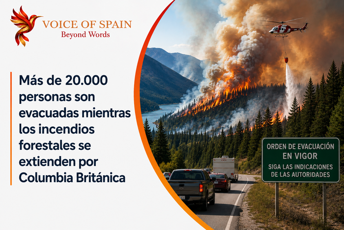 Más de 20.000 personas son evacuadas mientras los incendios forestales se extienden por Columbia Británica