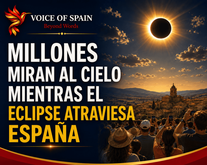 Millones miran al cielo mientras el eclipse solar cruza España