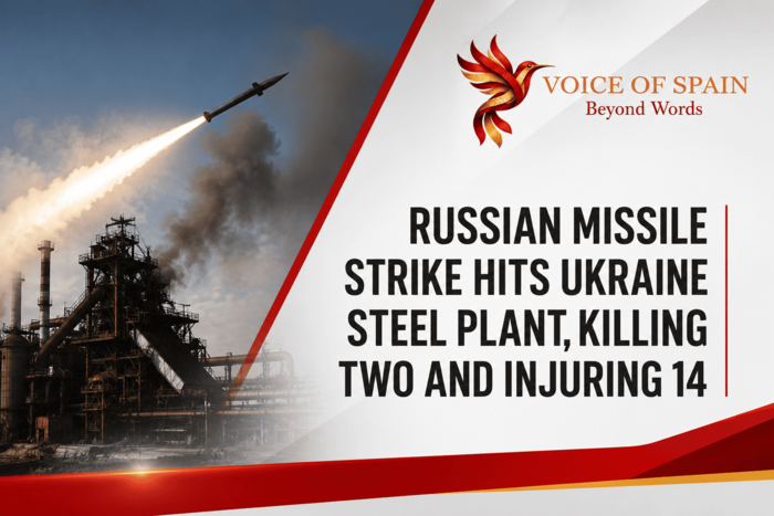 Russian Missile Strike Hits Ukraine Steel Plant, Killing Two and Injuring 14