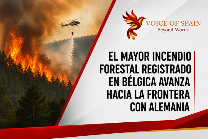 El mayor incendio forestal registrado en Bélgica avanza hacia la frontera con Alemania
