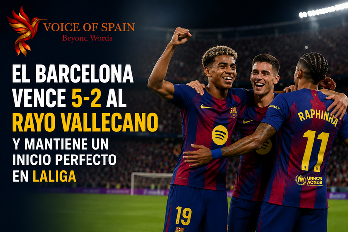 El Barcelona vence 5-2 al Rayo Vallecano y mantiene un inicio perfecto en LaLiga