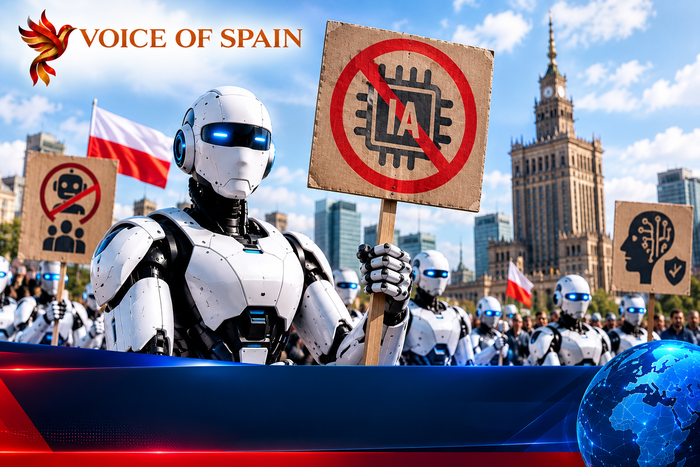 Un grupo de robots sale a las calles de Varsovia para exigir una regulación más estricta de la inteligencia artificial