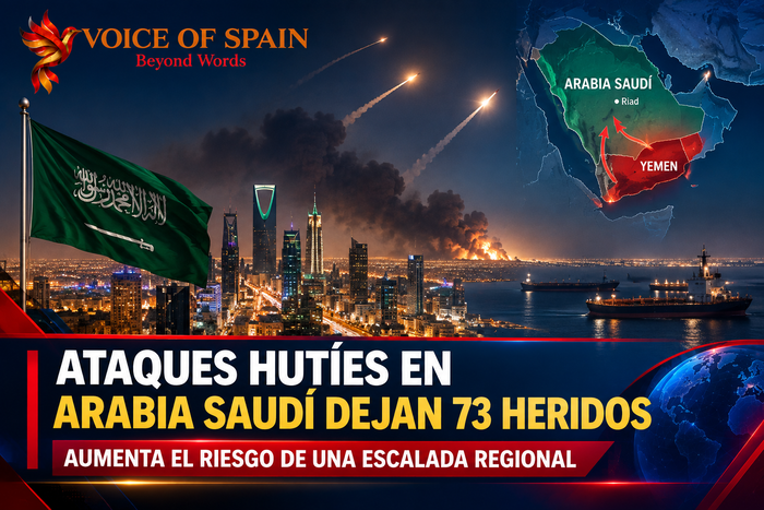 Los hutíes atacan Arabia Saudí y dejan al menos 73 heridos mientras aumenta la tensión regional
