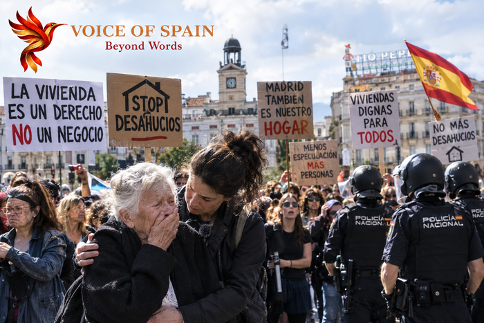 La crisis de vivienda en España provoca grandes protestas en Madrid tras el desalojo de una mujer de 87 años